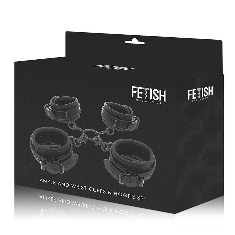 FETISH SUBMISSIVE - HAND- UND KNÖCHEL-FESSSEL-SET MIT NEOPREN-FUTTER