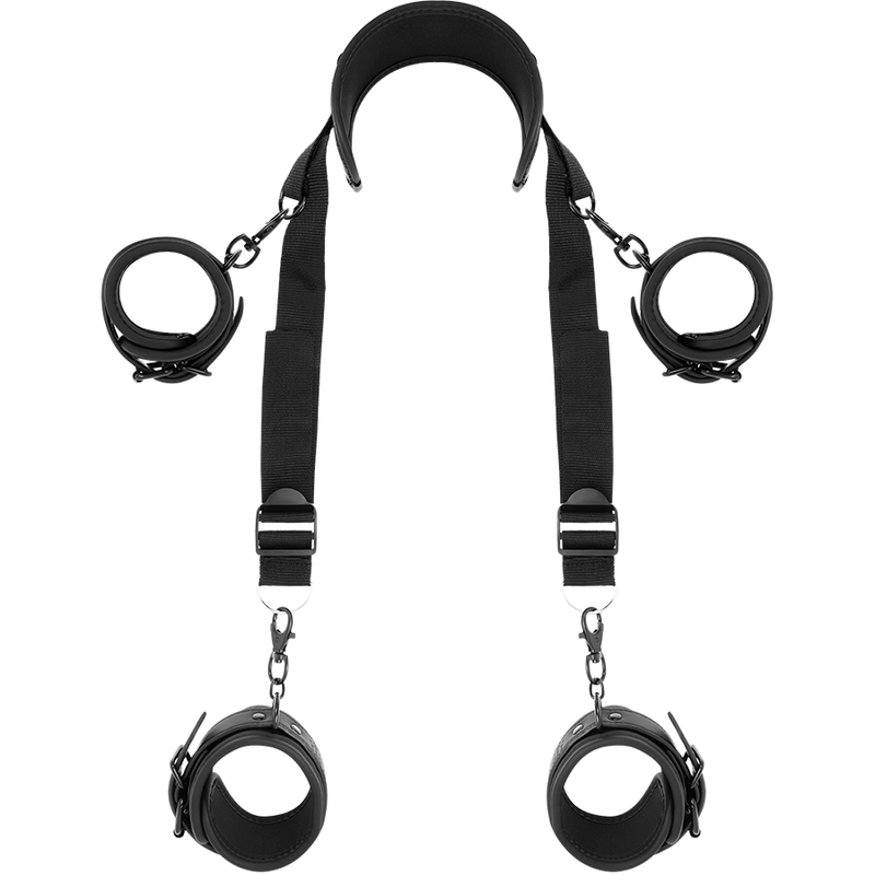 FETISH SUBMISSIVE - MEISTERPOSITION MIT 4 NEOPREN-GEFÜTTERTEN HANDSCHELLEN