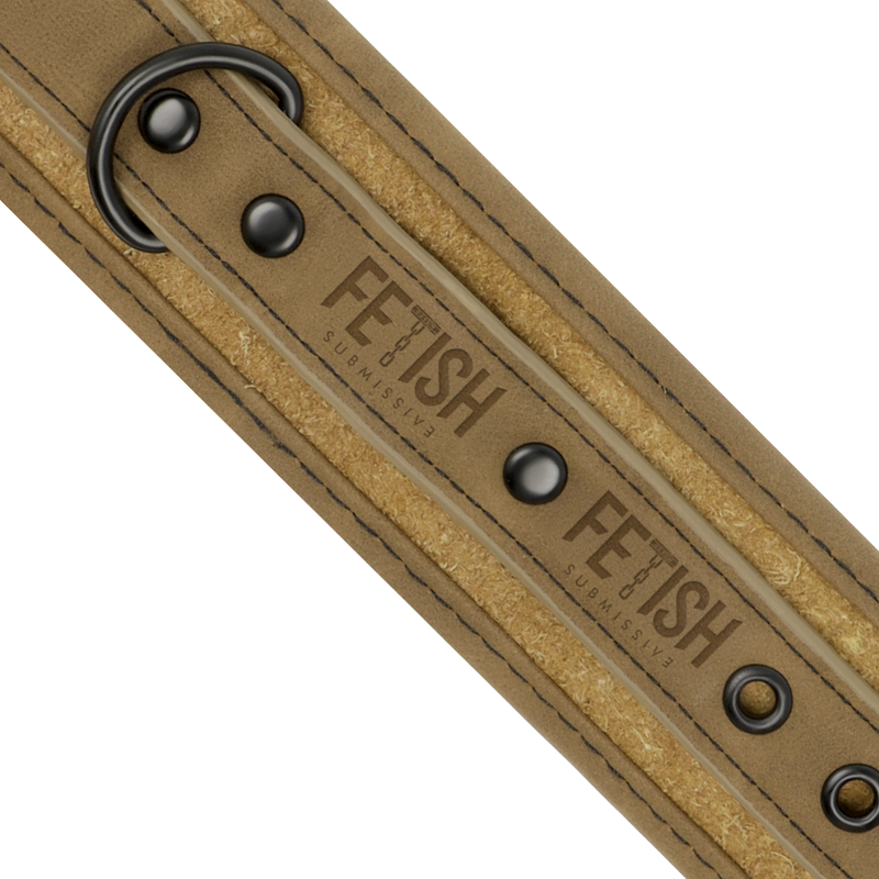 FETISH SUBMISSIVE ORIGIN - Vegane Lederhandschellen mit Neoprenfutter