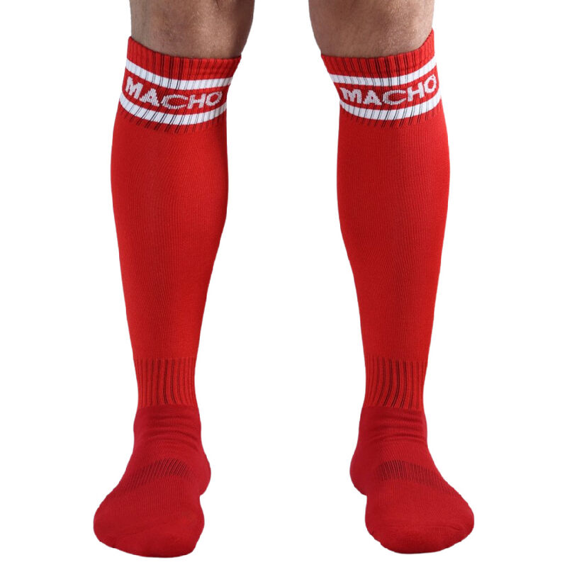 MACHO - Lange Socken Eine Größe Rot