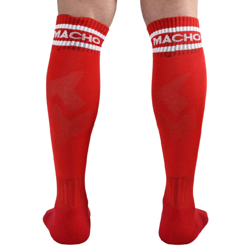 MACHO - Lange Socken Eine Größe Rot