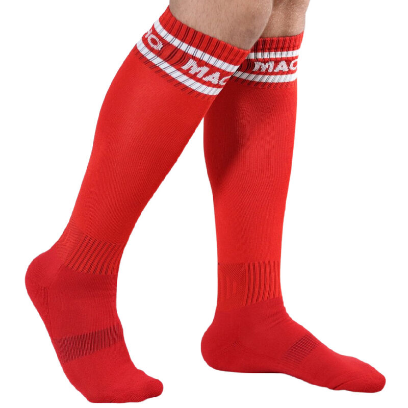 MACHO - Lange Socken Eine Größe Rot