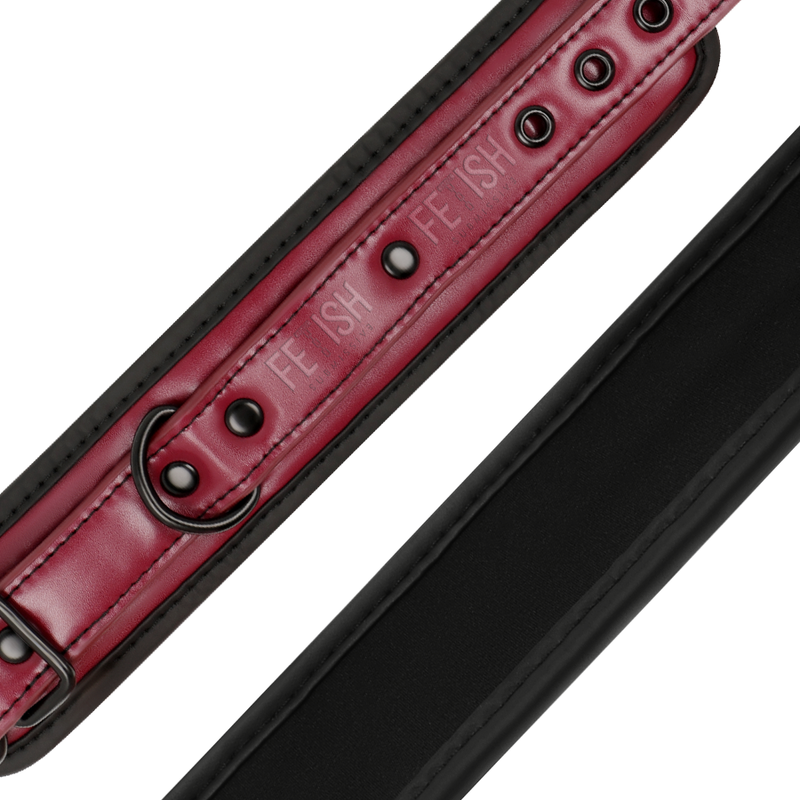 FETISH SUBMISSIVE DARK ROOM - Handschellen aus veganem Leder mit Neoprenfutter
