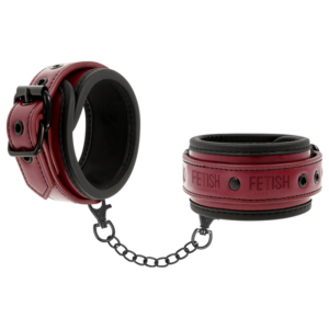 FETISH SUBMISSIVE DARK ROOM - Handschellen aus veganem Leder mit Neoprenfutter