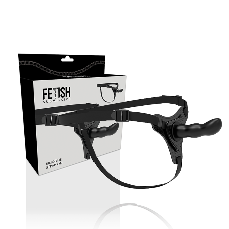 FETISH SUBMISSIVE HARNESS - Schwarzer Silikon-G-Punkt 16 cm