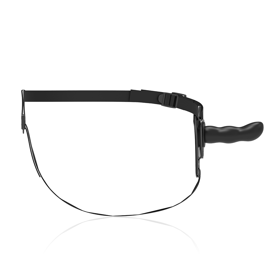 FETISH SUBMISSIVE HARNESS - Schwarzer Silikon-G-Punkt 16 cm