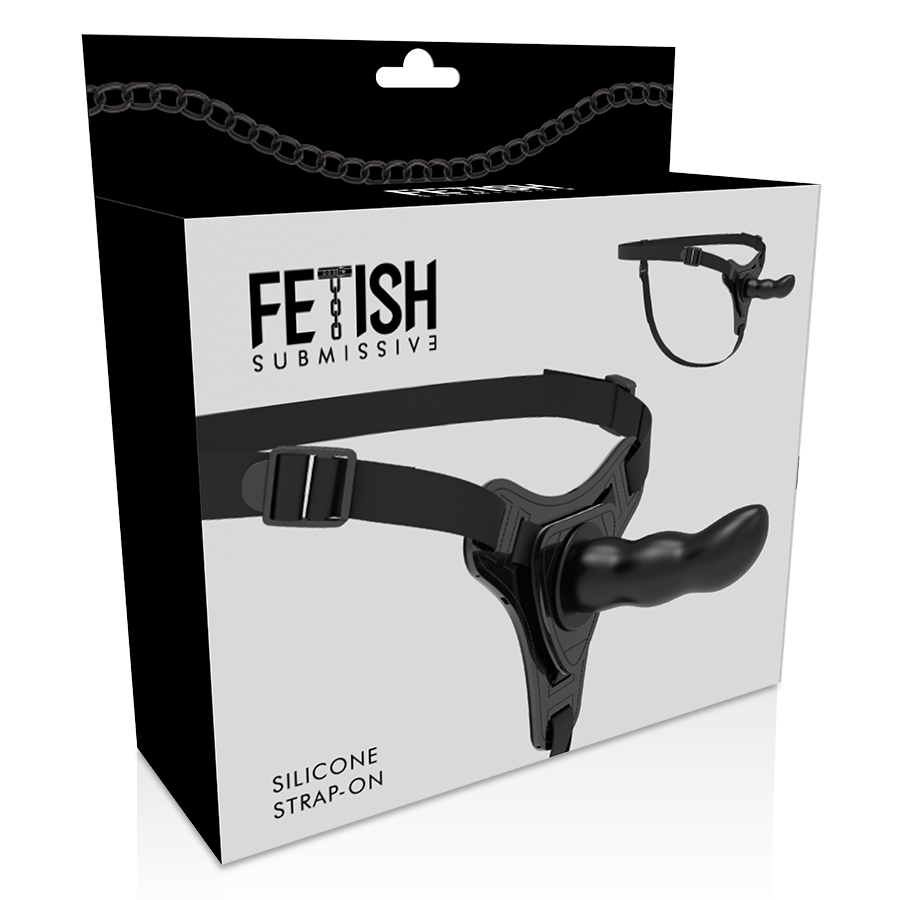 FETISH SUBMISSIVE HARNESS - Schwarzer Silikon-G-Punkt 16 cm