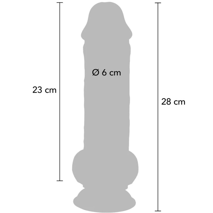 GET REAL - DELUXE REALISTISCHER PENIS MIT HODEN EXTRA DICK 28 CM