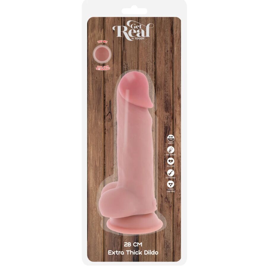 GET REAL - DELUXE REALISTISCHER PENIS MIT HODEN EXTRA DICK 28 CM