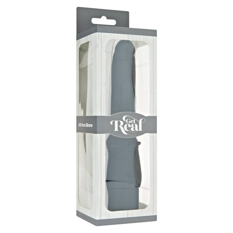 GET REAL - Klassischer Glattvibrator Schwarz