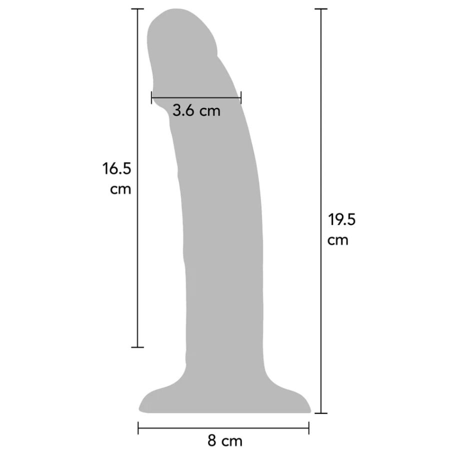 GET REAL - Realistischer Silikon-Vibrador Dildo Klar 19,5 cm