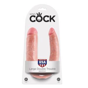 KING COCK - Doppeldildos 17,8 cm natürlich