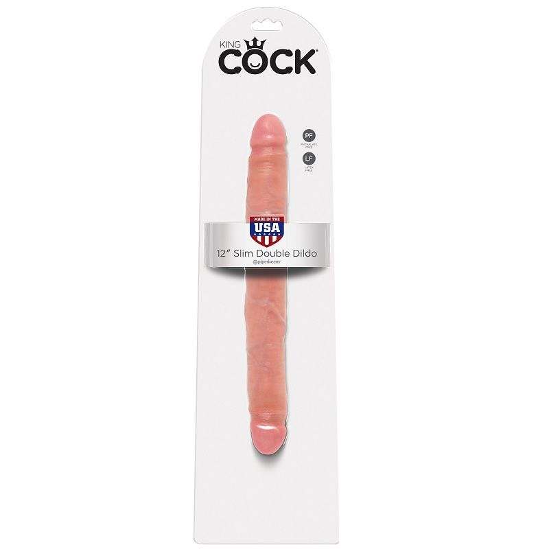 KING COCK - Schlanker Doppeldildo 30 cm