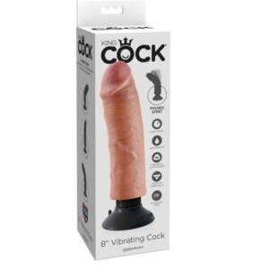 KING COCK - Vibratordildo 20,32 cm Natürlich