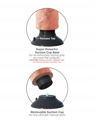 KING COCK - Vibratordildo 20,32 cm Natürlich