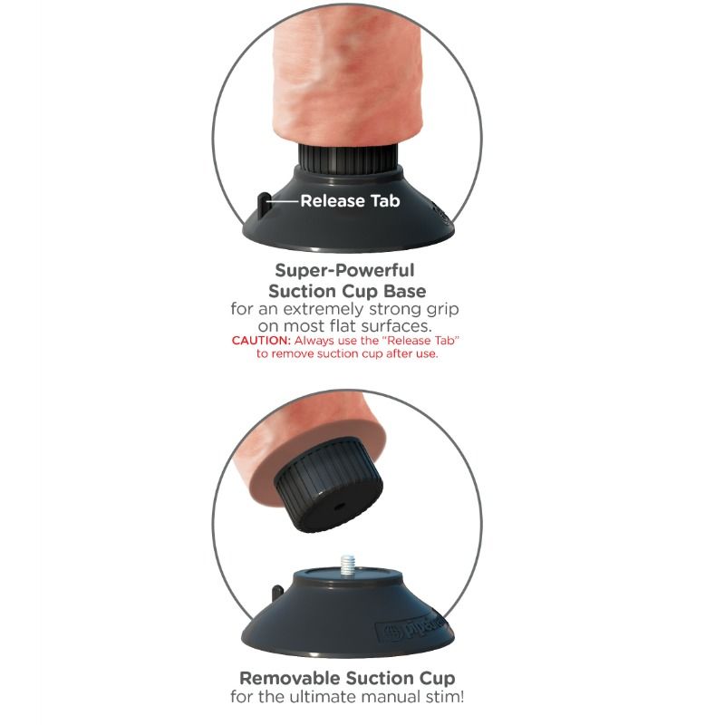 KING COCK - Vibratordildo 23 cm Natürlich