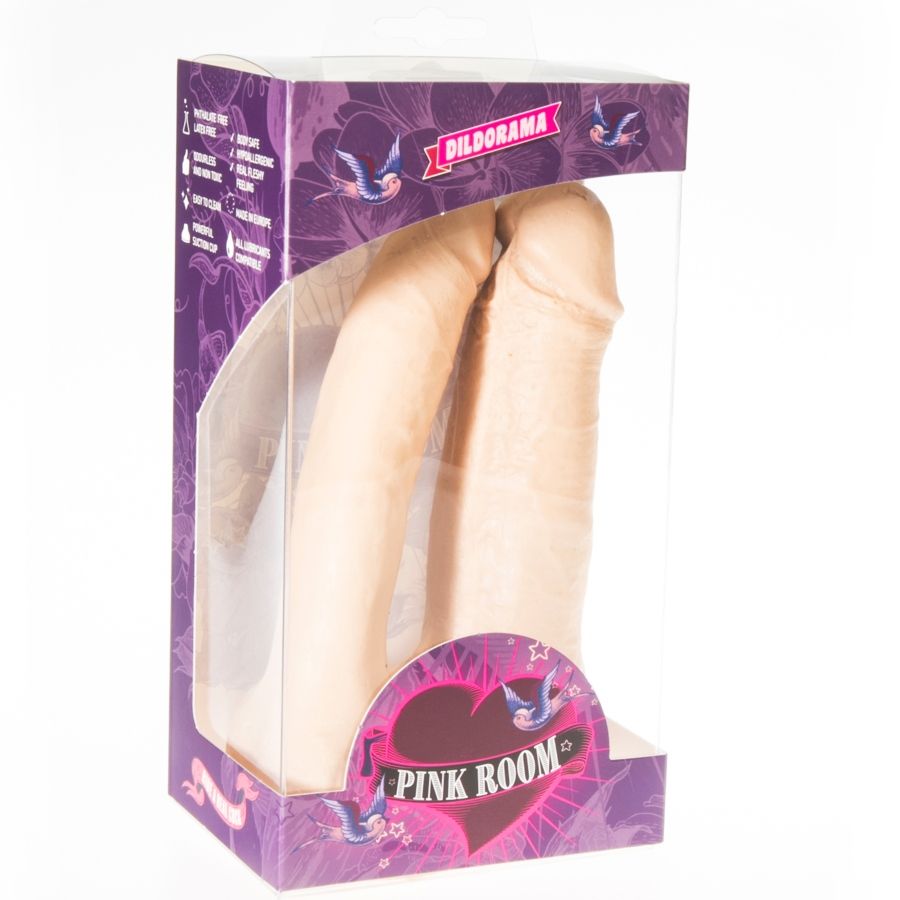 PINK ROOM - ARTHUS realistischer Doppeldildo Fleisch 17 cm/15,5 cm