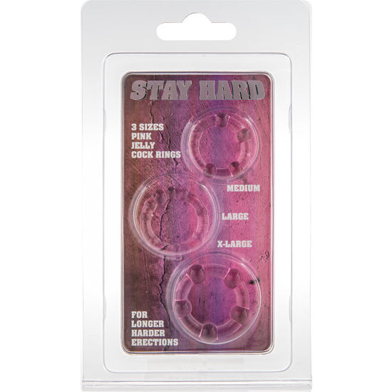 SEVEN CREATIONS - Set aus drei rosa Penisringen