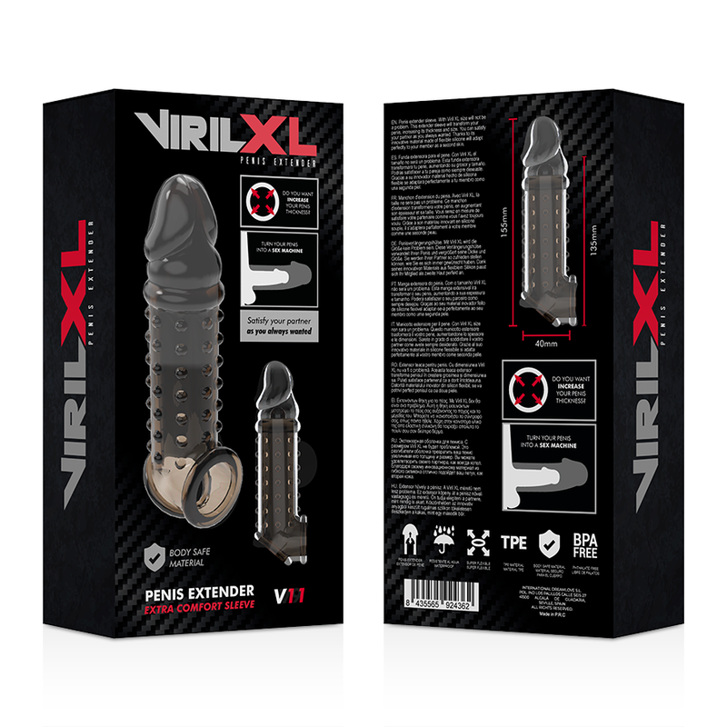 VIRILXL - Penisverlängerung und Hülle V11 Schwarz