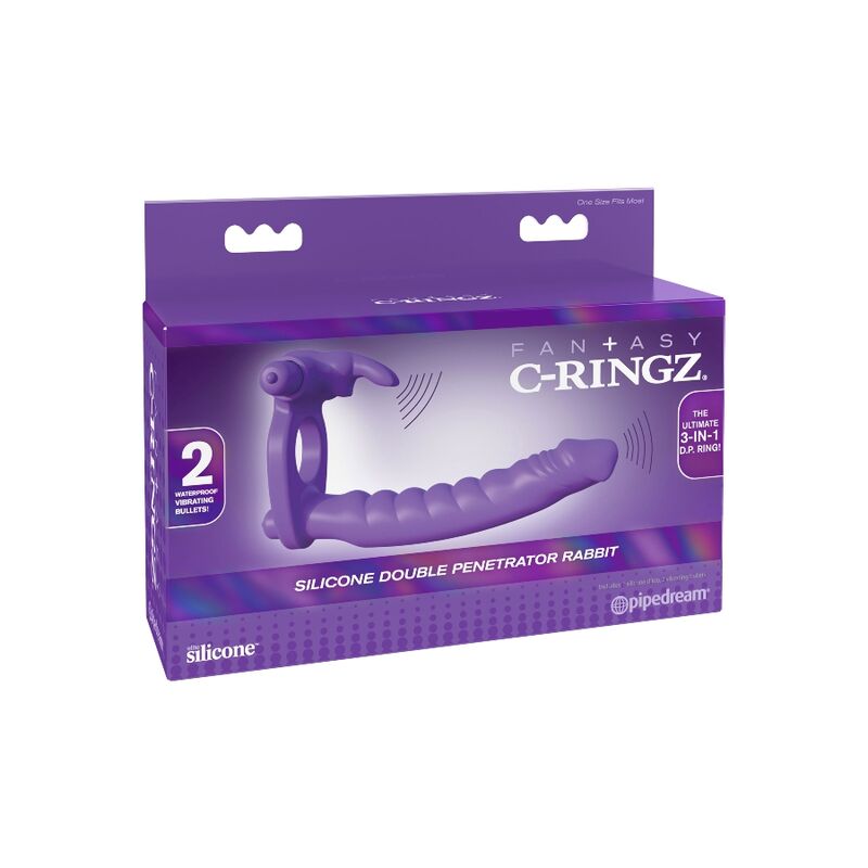 FANTASY C-RINGZ - Silikon Doppelt-Vibrator Kaninchen