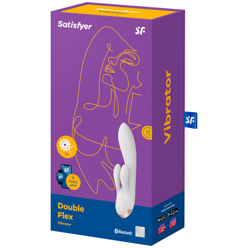 DOUBLE FLEX VIBRATOR APP Weiß