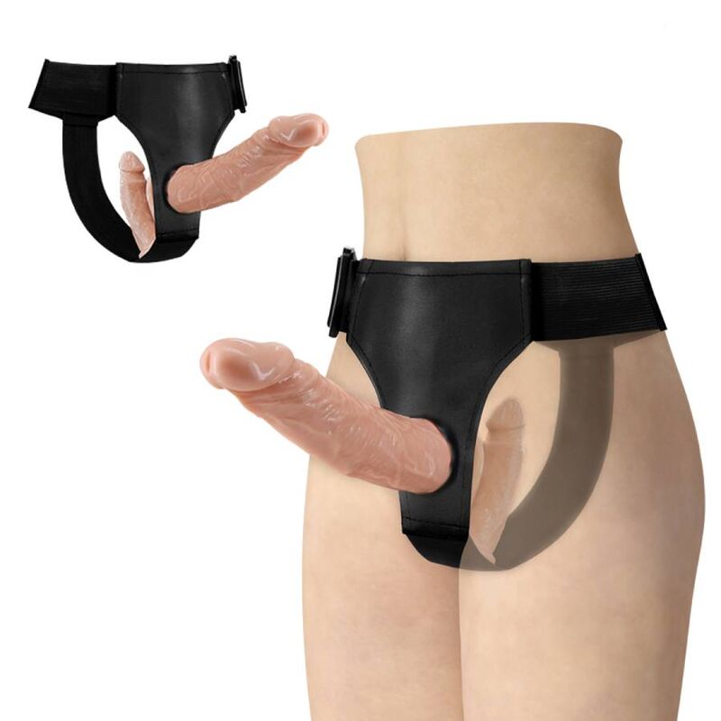 BAILE - ULTRA LEIDENSCHAFTLICHER DOPPEL-DILDO MIT HARNESS