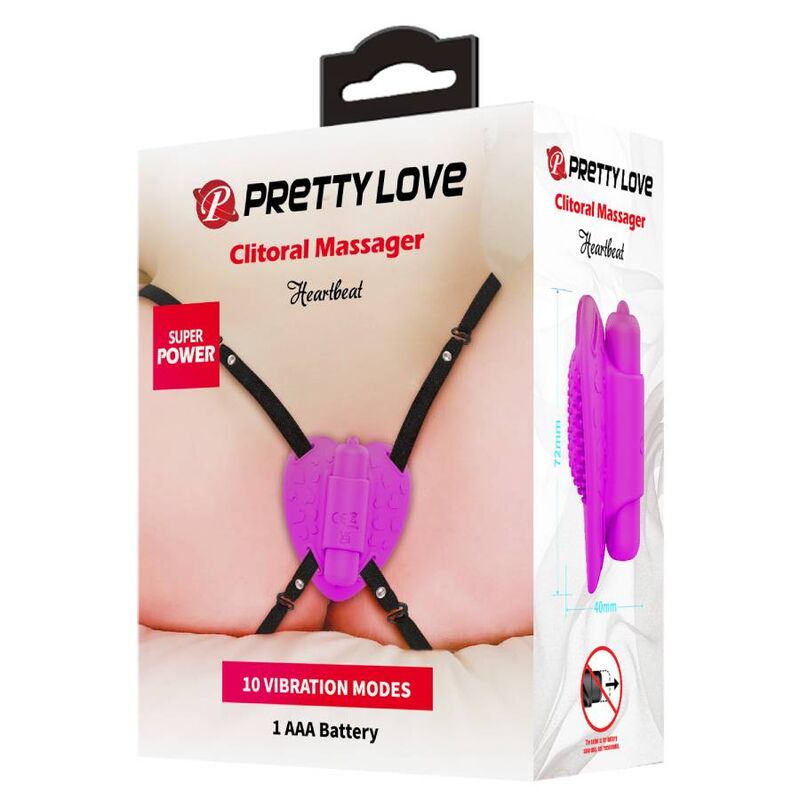 PRETTY LOVE - HEARTBEAT Klitorismassager 10 Vibrationsmodi Lila