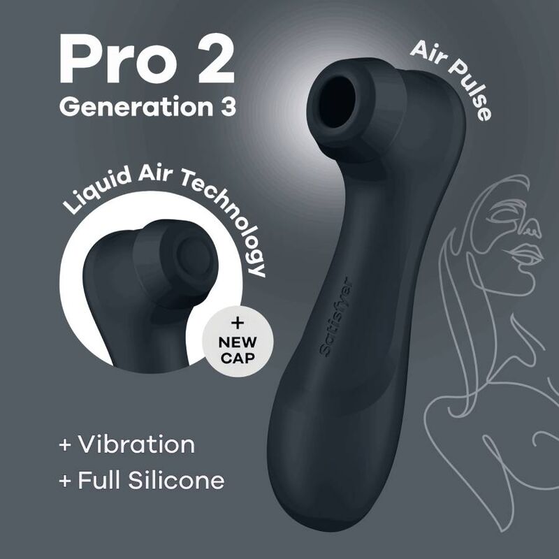 SATISFYER - PRO 2 GENERATION 3 LIQUID AIR TECHNOLOGY Schwarz
