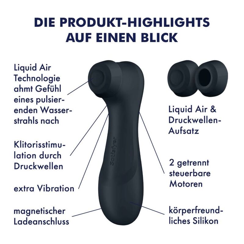 SATISFYER - PRO 2 GENERATION 3 LIQUID AIR TECHNOLOGY Schwarz
