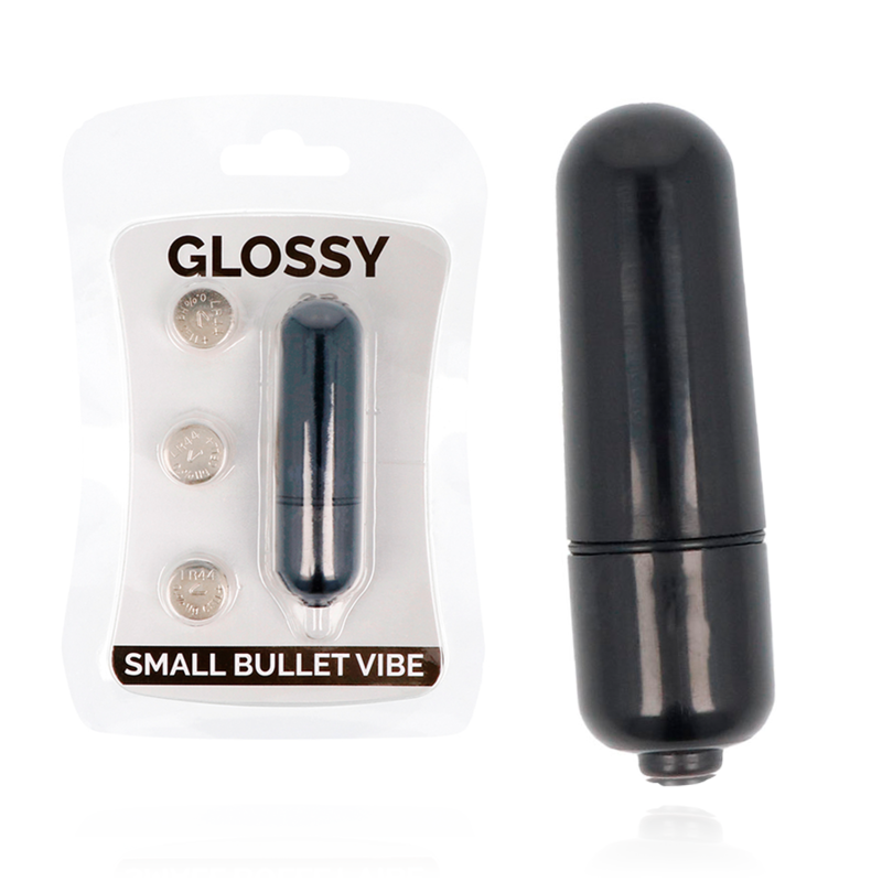 GLOSSY - Kleine Bullet-Vibe Schwarz