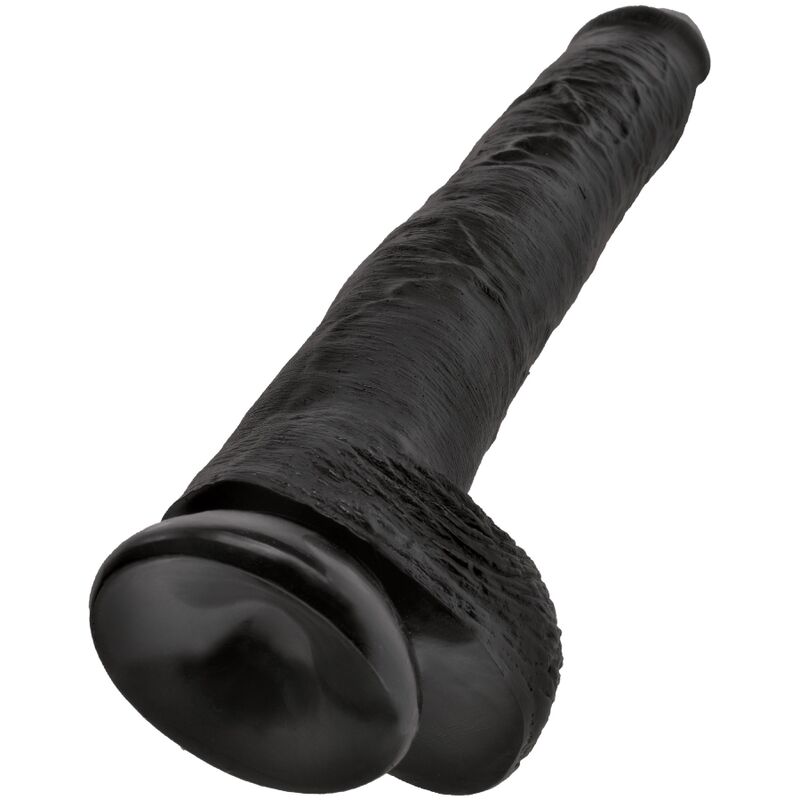 KING COCK - Realistischer Penis mit Ei 30,5 cm Schwarz