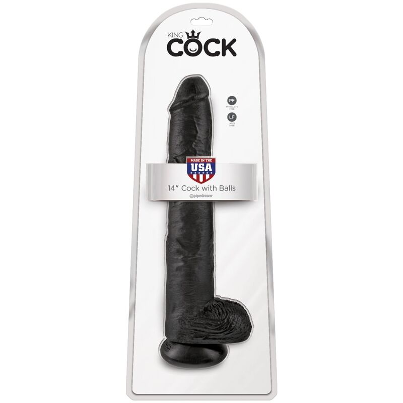 KING COCK - Realistischer Penis mit Ei 30,5 cm Schwarz