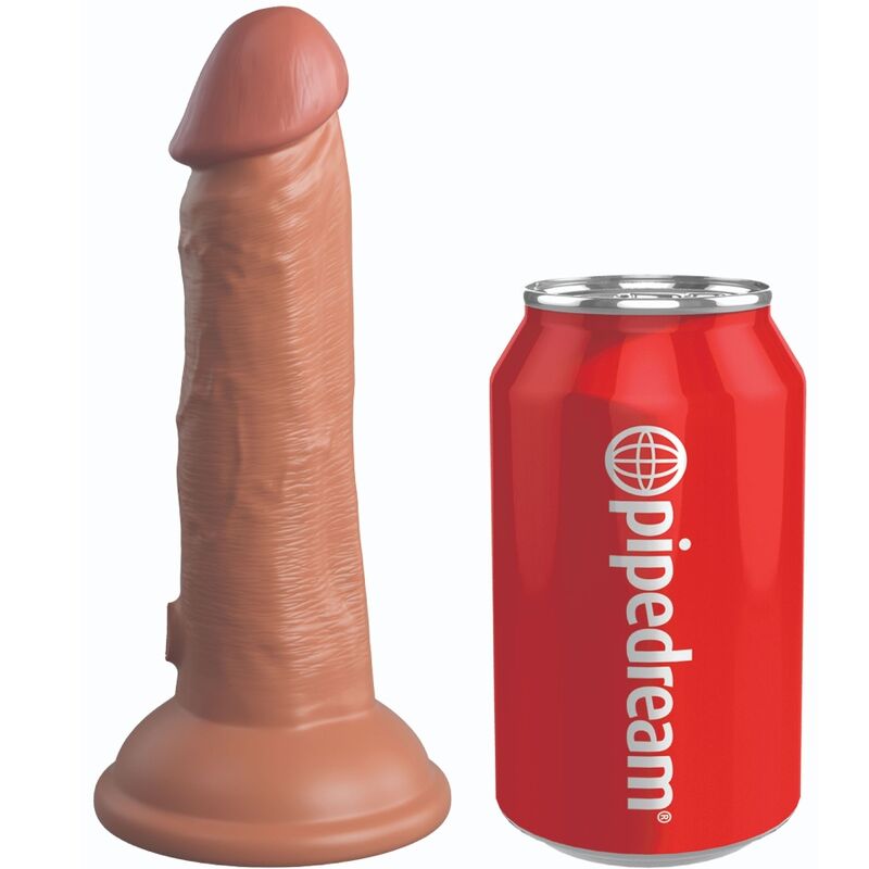 KING COCK - ELITE realistischer Dildo mit Vibration und Silikon 15,2 cm Karamell