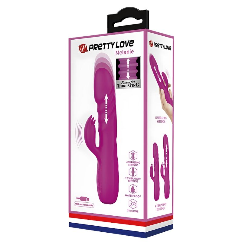PRETTY LOVE - MELANIE LILA WIEDERAUFLADBARER KANINCHENVIBRATOR