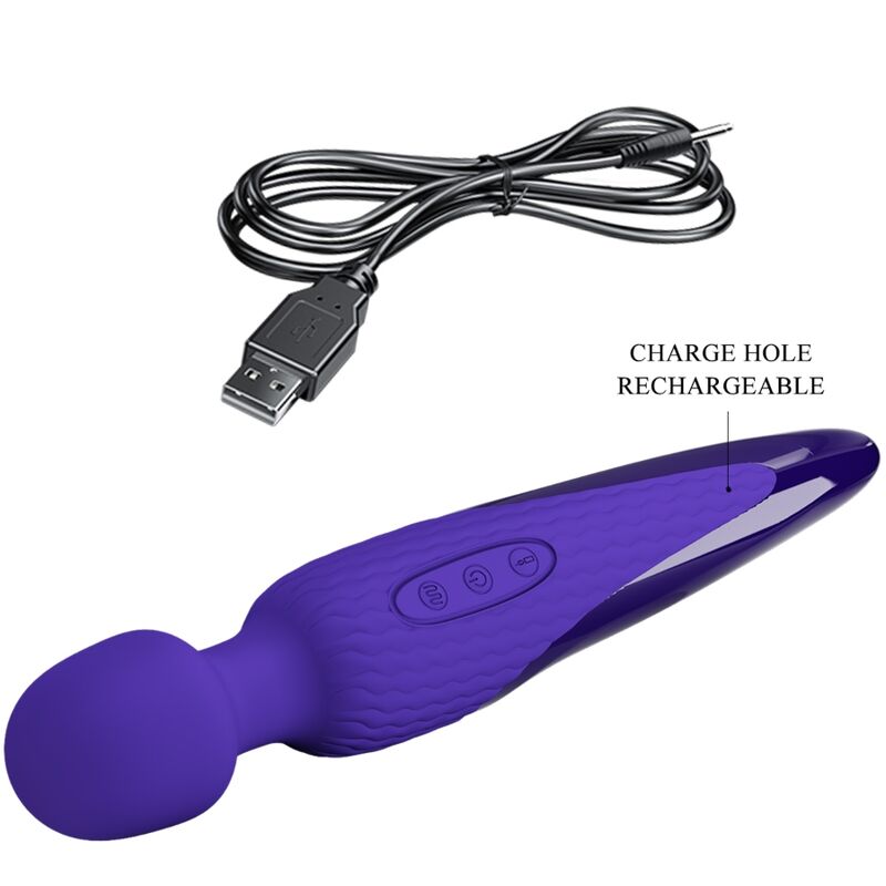 PRETTY LOVE - ANTONY YOUTH WAND VIBRATOR VIOLETT WRMEEFFEKT
