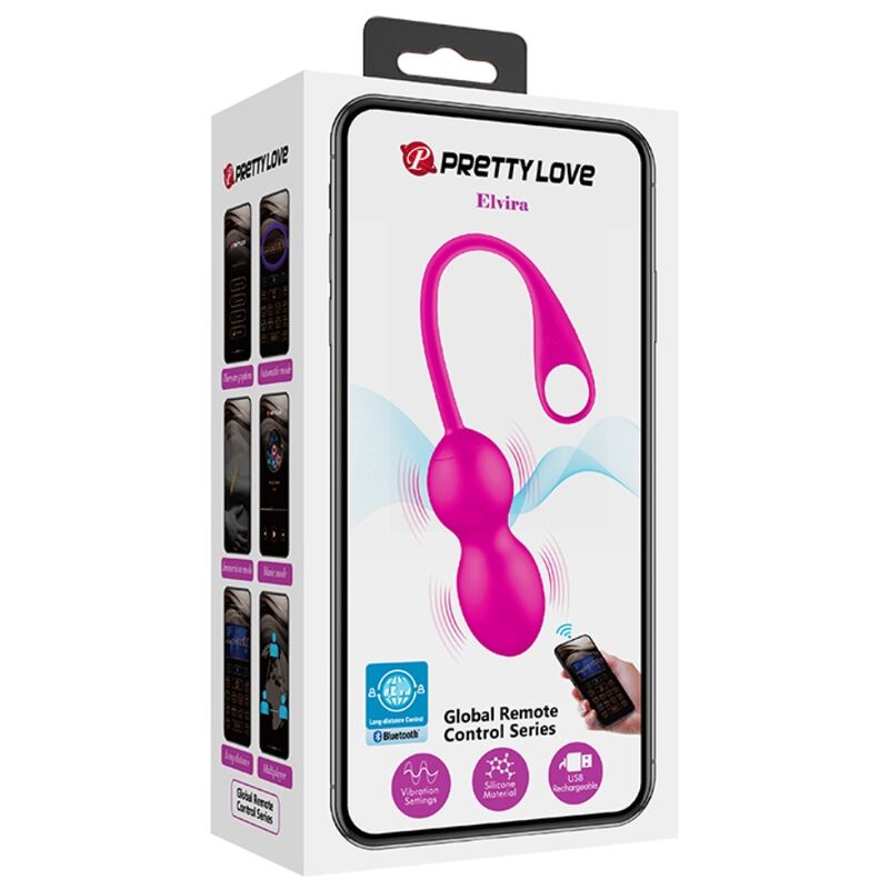 PRETTY LOVE - ELVIRA PINK Wiederaufladbares Vibrations-Ei
