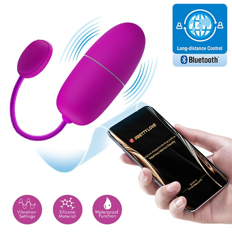 PRETTY LOVE - VIBRATIONS-EI DER NYMPHE, APP-GESTEUERT, LILA