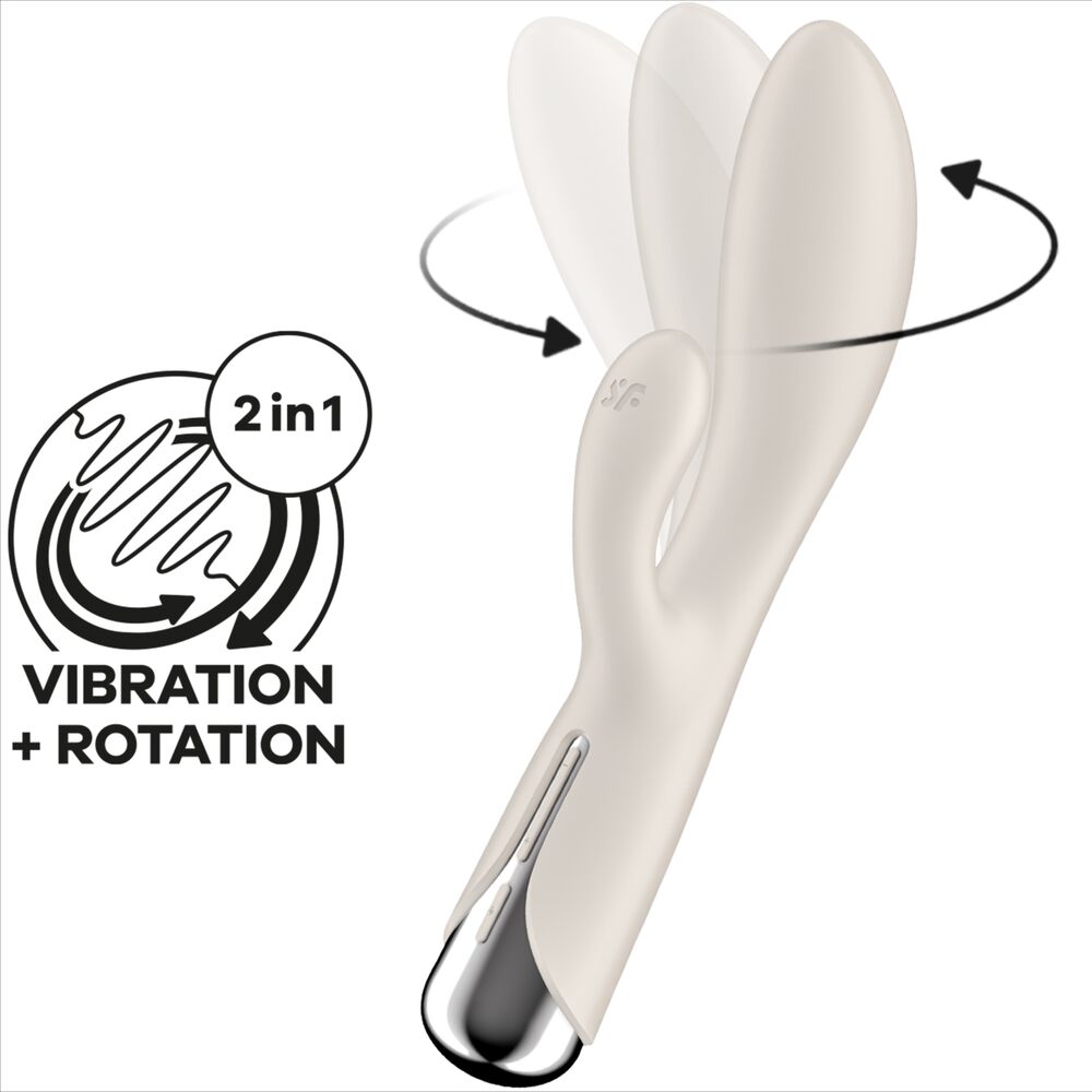 SATISFYER - SPINNING RABBIT 1 Klitoris- und G-Punkt-Stimulation Beige