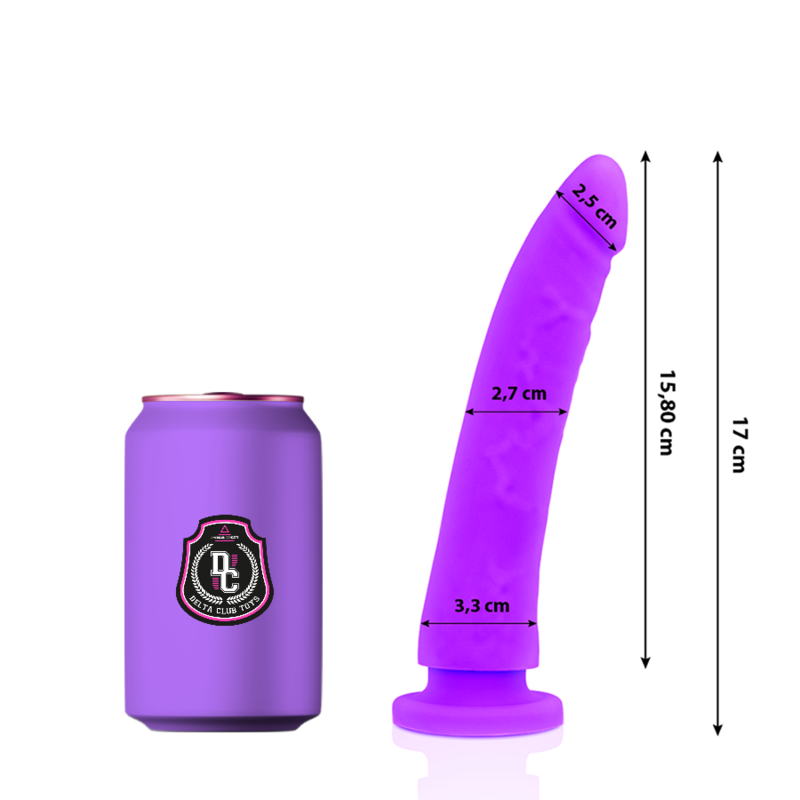 DELTA CLUB - TOYS Lila Dildo medizinisches Silikon 17 cm -O- 3 cm