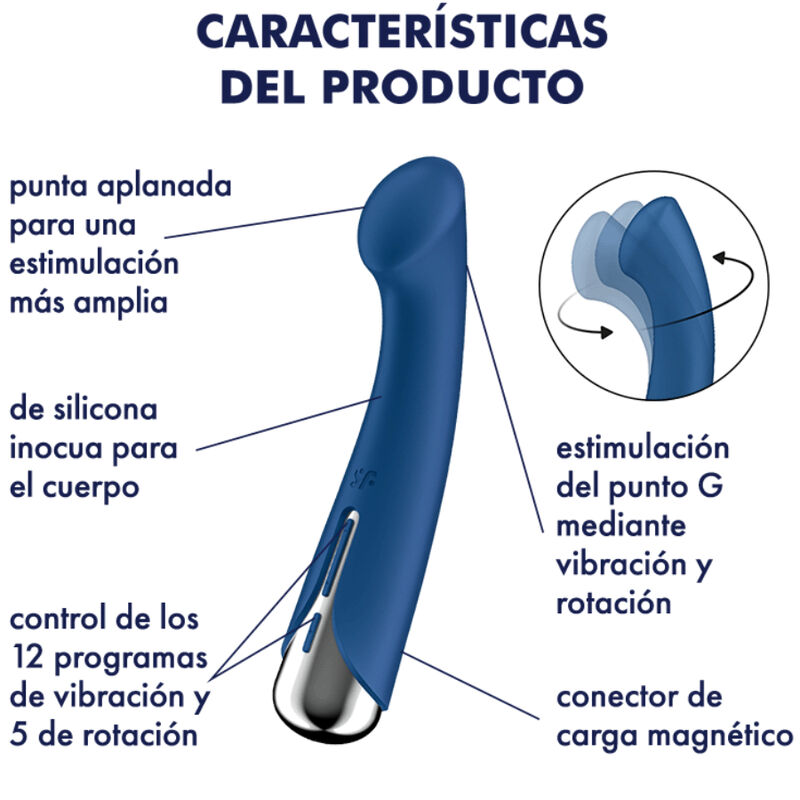 SATISFYER - SPINNING G-SPORT 1 ROTATOR VIBRATOR Blau