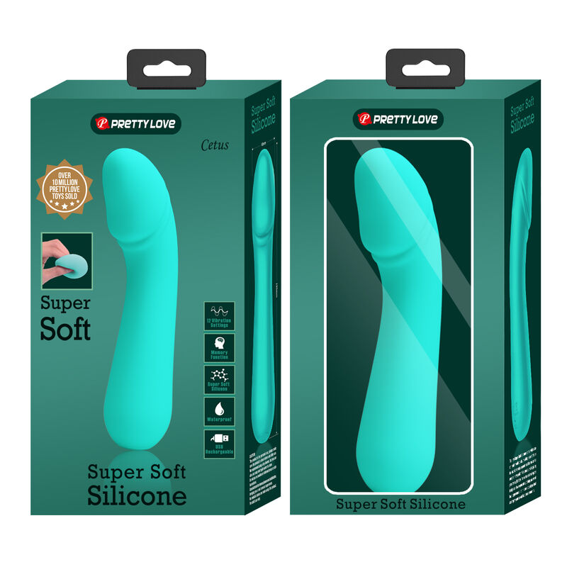 PRETTY LOVE - CETUS Wiederaufladbarer Vibrator Aqua Grün