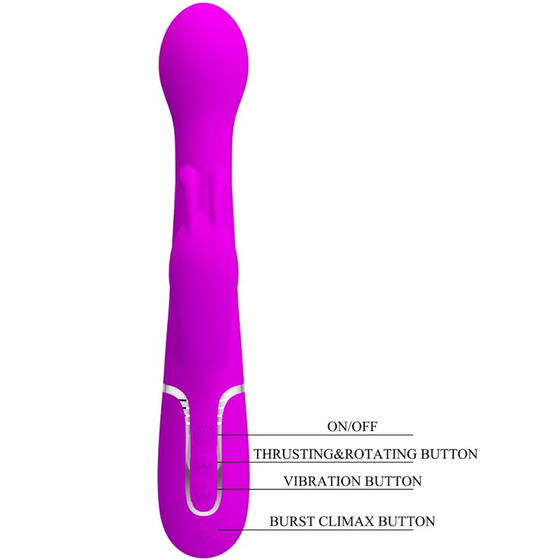 PRETTY LOVE - DEJON RABBIT VIBRATOR 3 IN 1 Multifunktionsvibrator Lila