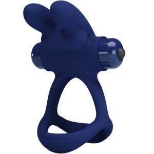 PRETTY LOVE - FRANCISCO DOPPELTER Vibration Penisring Kaninchen Blau