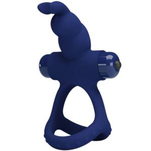 PRETTY LOVE - LUCHITO Doppelt vibrierender Ring Kaninchen Blau