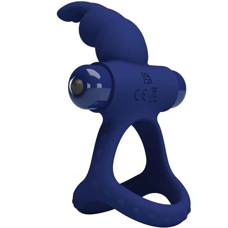 PRETTY LOVE - LUCHITO Doppelt vibrierender Ring Kaninchen Blau