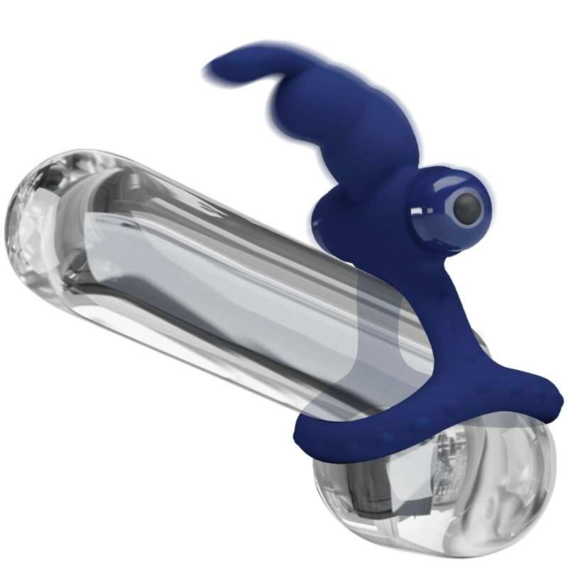 PRETTY LOVE - LUCHITO Doppelt vibrierender Ring Kaninchen Blau