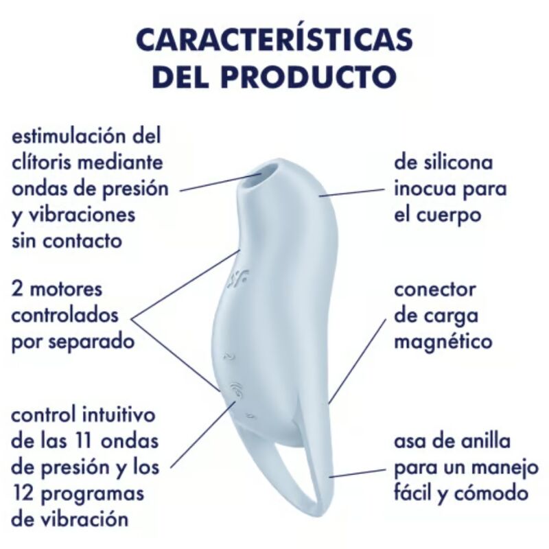 SATISFYER - POCKET PRO 1 Klitorisstimulator Hellblau
