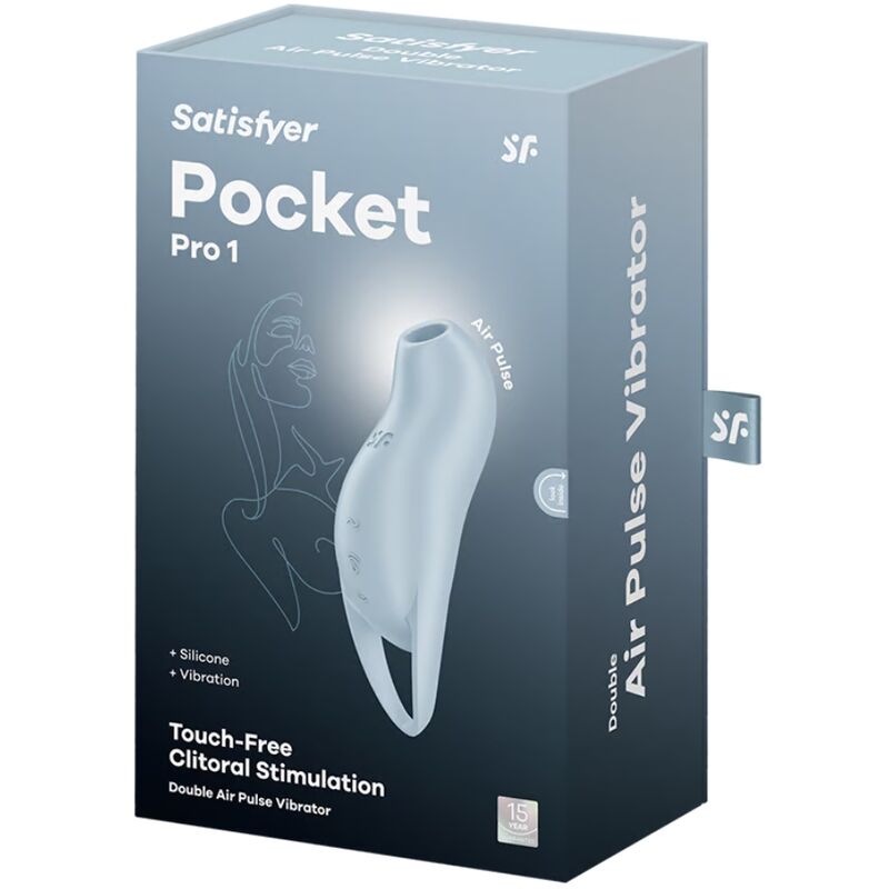 SATISFYER - POCKET PRO 1 Klitorisstimulator Hellblau