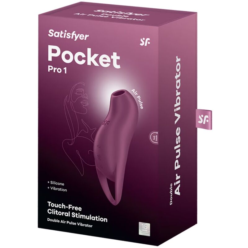 SATISFYER - POCKET PRO 1 Klitorisstimulator Granat
