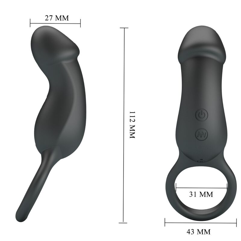 PRETTY LOVE - TRAE VIBRATOR MIT SCHWARZEM STIMULATOR